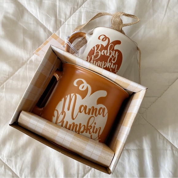Mama & Baby Pumpkin Large and Small Mugs Set - Picture 1 of 4